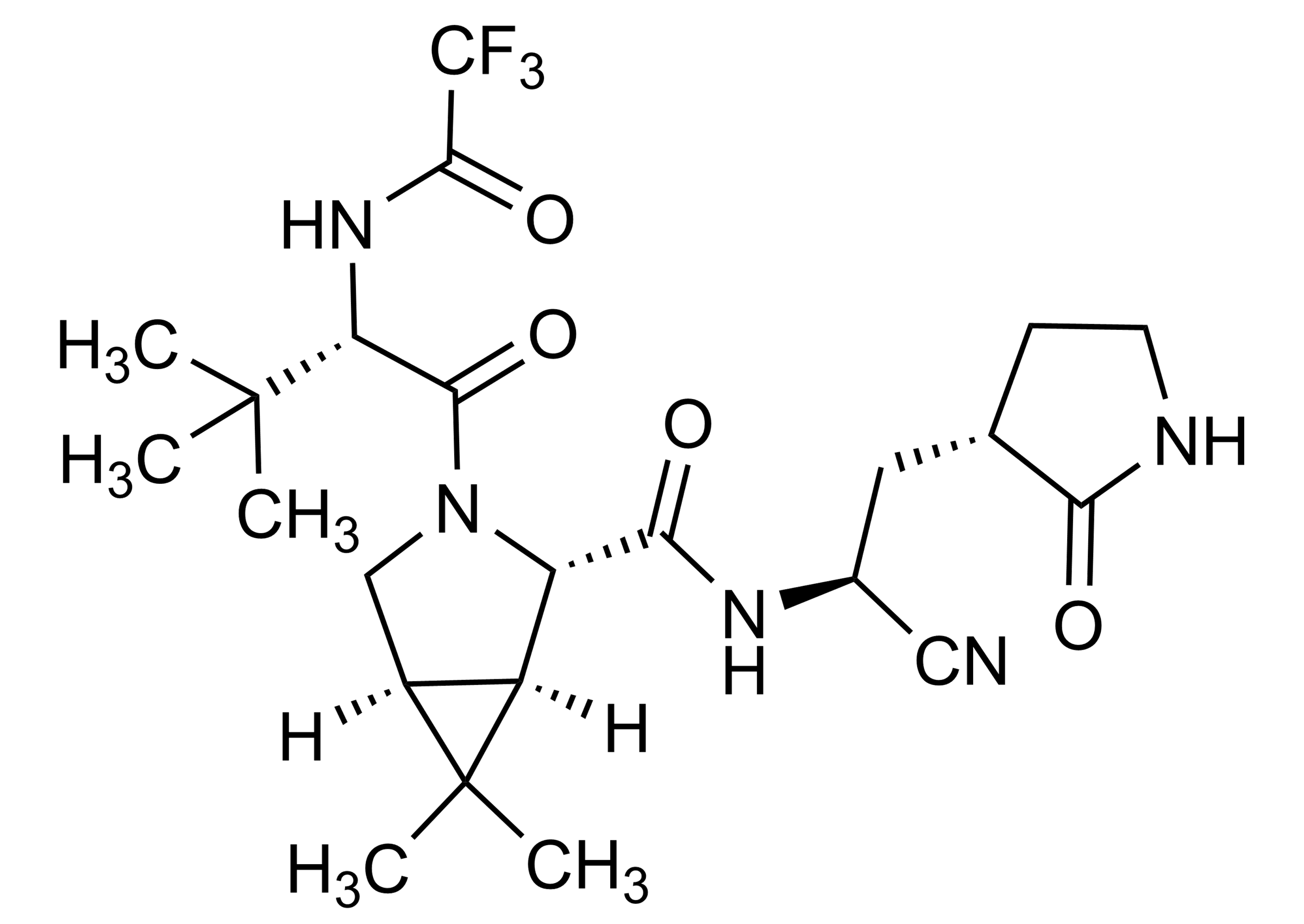 Nirmatrelvir PF-07321332 reference standard molecular structure, CAS 2628280-40-8