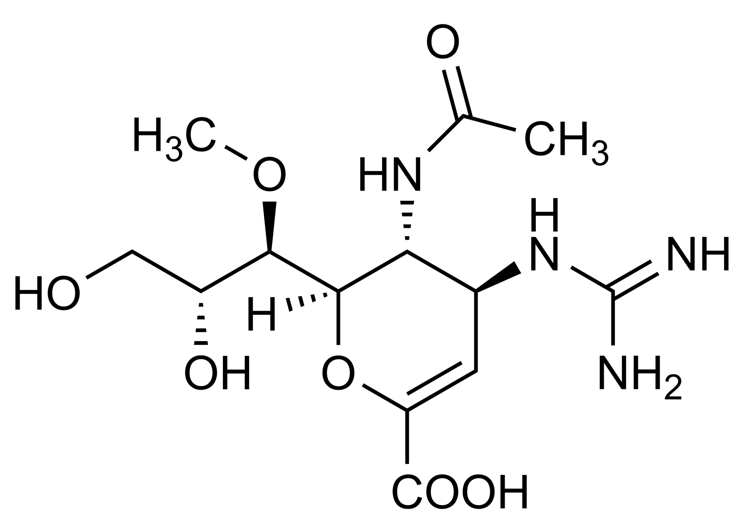 Laninamivir reference standard molecular structure for LC-MS/MS and GC-MS